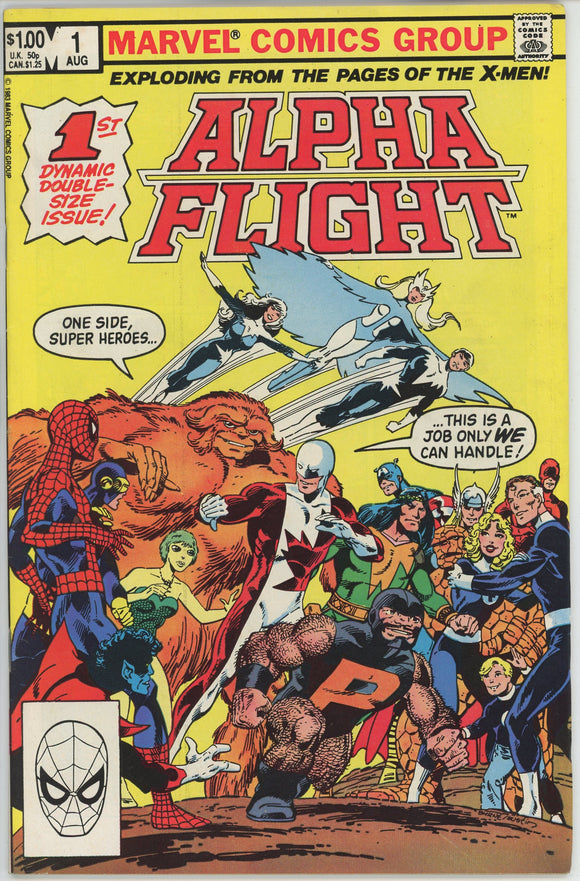 Alpha Flight #1 (1983) - 7.0 FN/VF *1st App Puck/Marina/Omega Flight*