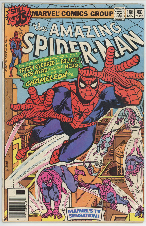 Amazing Spider Man #186 (1963) - 4.5 VG+ *Chaos is the Chameleon*