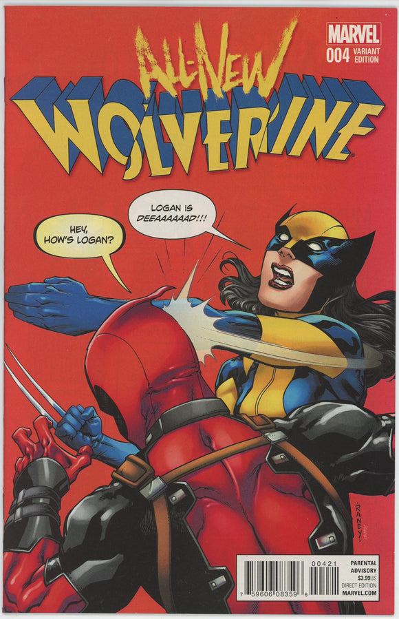 All New Wolverine #4 (2016) - 9.2 NM- *Tom Raney Deadpool Variant*