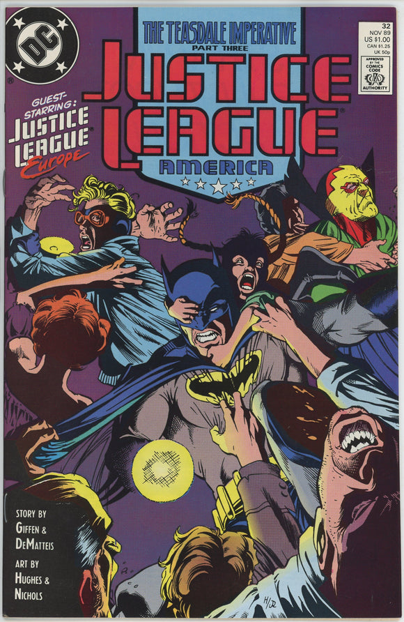 Justice League America #32 (1987) - 9.2 NM- *Breaking Point*