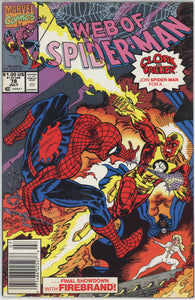 Web of Spider Man #78 (1985) - 8.0 VF *Toast of the Town* Newsstand