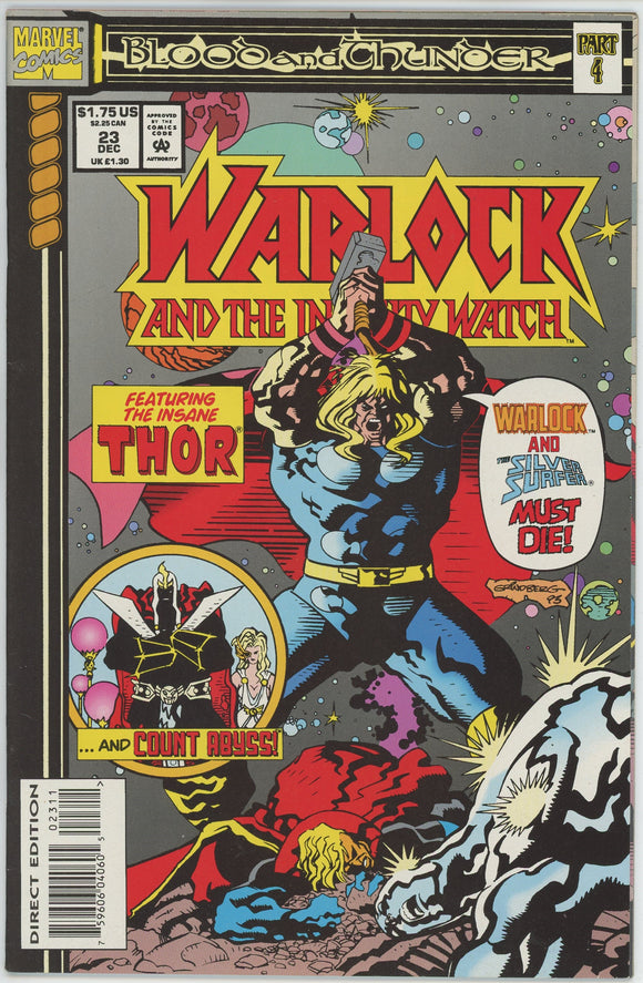 Warlock and the Infinity Watch #23 (1992) - 8.0 VF *Blood and Thunder*