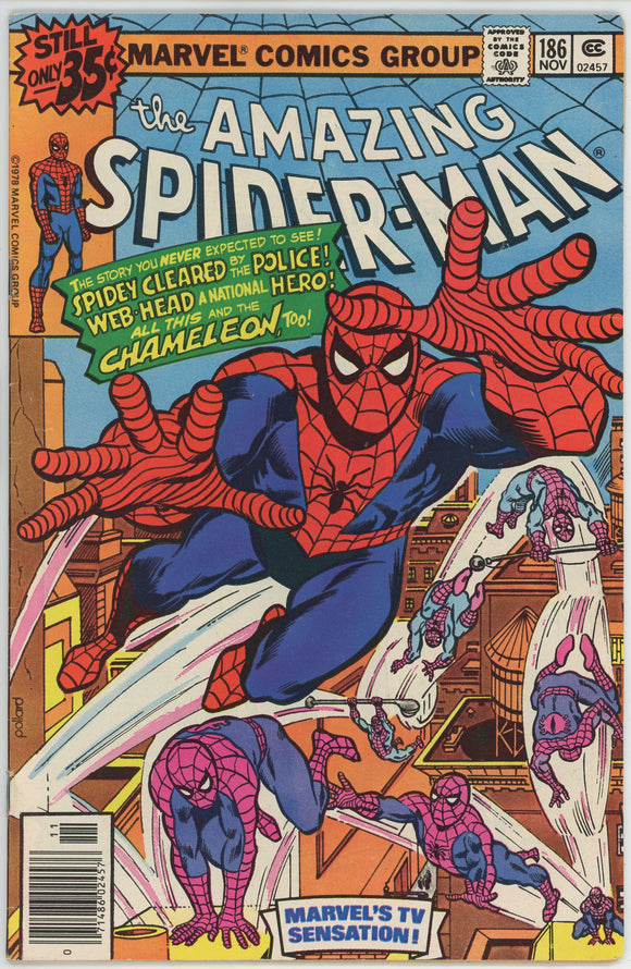 Amazing Spider Man #186 (1963) - 5.0 VG/FN *Chaos is the Chameleon*