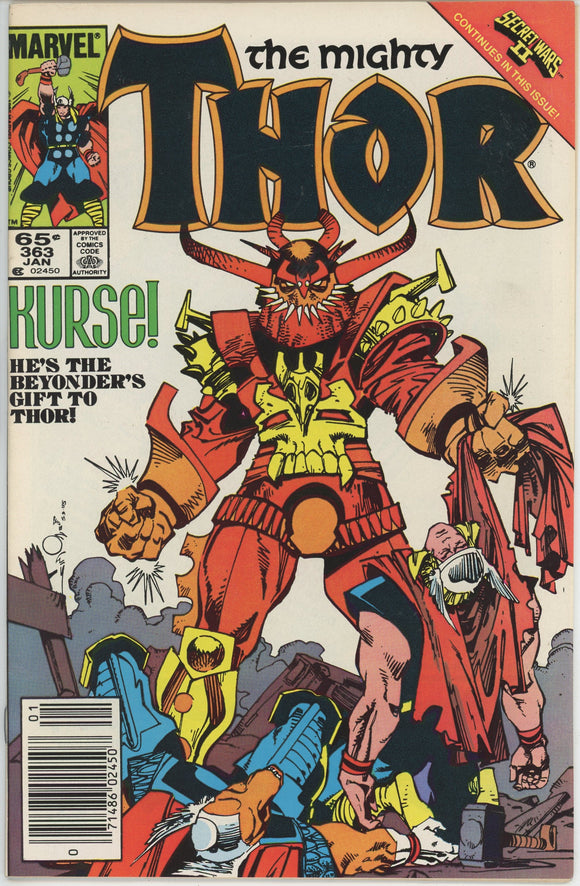 Thor #363 (1962) - 9.2 NM- *1st Throg* Newsstand