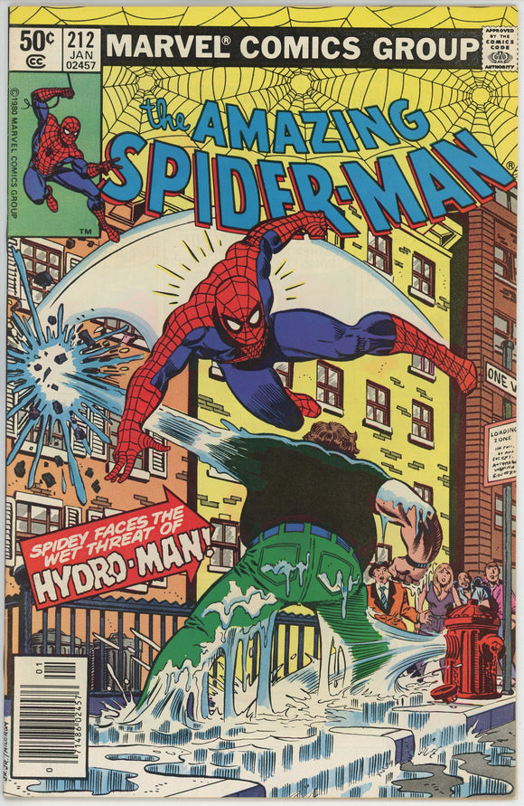 Amazing Spider Man #212 (1963) - 8.5 VF+ *1st App Hydro Man* Newsstand