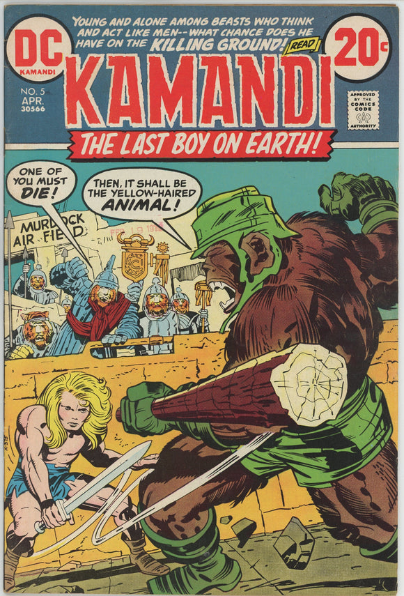 Kamandi #5 (1972) - 7.0 FN/VF *The One-Armed Bandit*