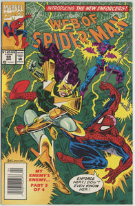 Web of Spider Man #99 (1985) - 9.2 NM- *The Swords Are Drawn* Newsstand
