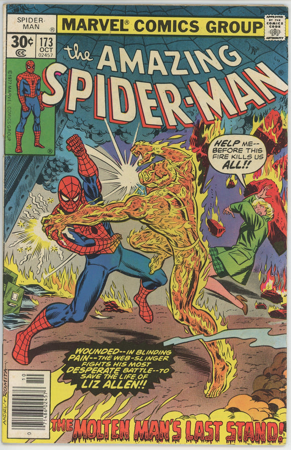 Amazing Spider Man #173 (1963) - 5.0 VG/FN *Molten Man* Mark Jeweler Variant