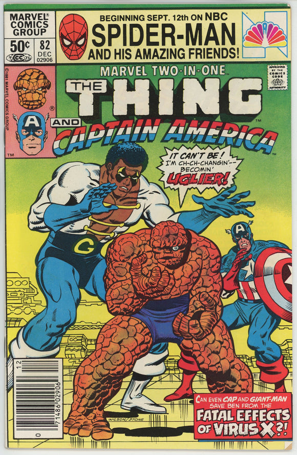 Marvel Two In One #82 (1972) - 6.0 FN *Thing/Captain America* Newsstand