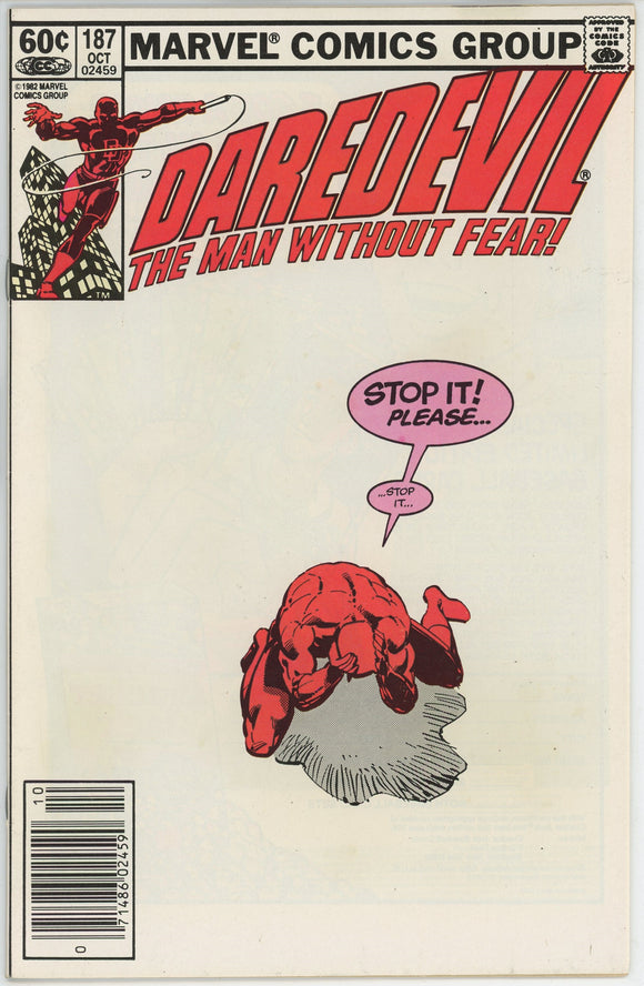 Daredevil #187 (1964) - 8.5 VF+ *Overkill* Newsstand