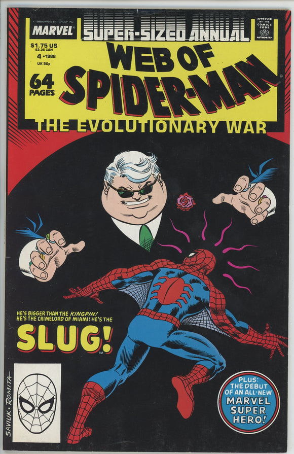 Web of Spider Man Annual #4 (1985) - 8.0 VF *1st Appearance Poison*