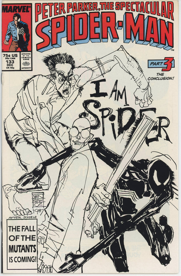 Spectacular Spider-Man #133 (1976) - 9.0 VF/NM *Sienkiewicz Cover*