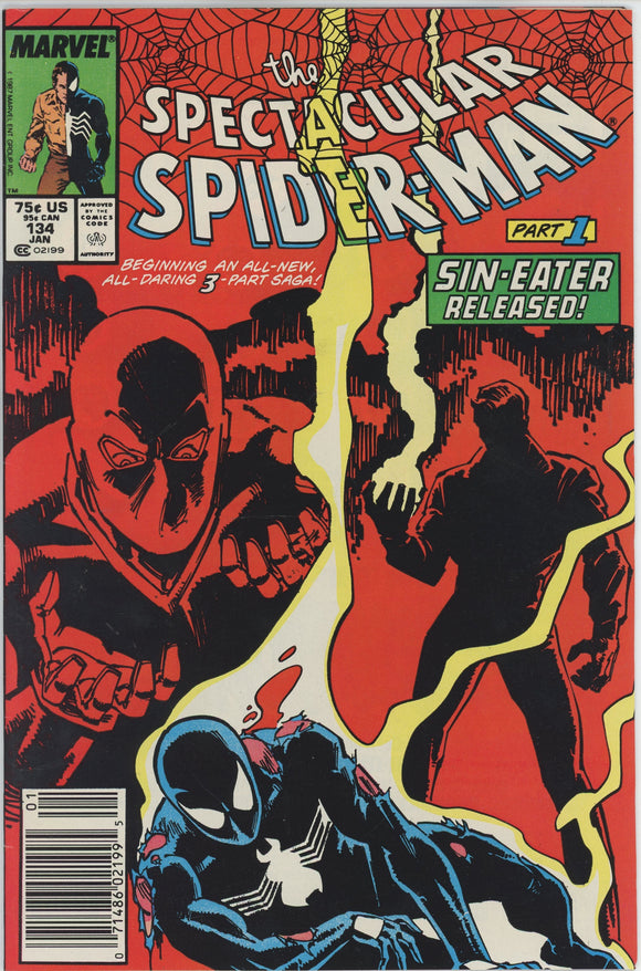 Spectacular Spider-Man #134 (1976) - 7.0 FN/VF *Electro/Sin-Eater* Newsstand