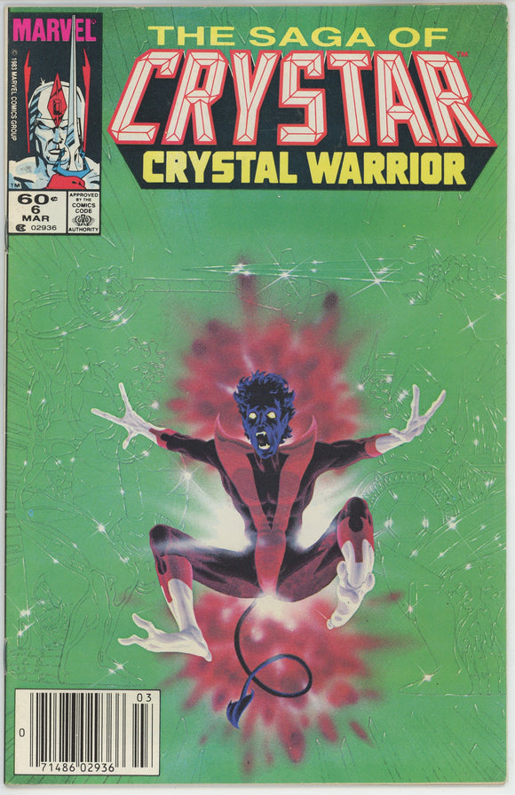 Saga of Crystar #6 (1983) - 6.0 FN *Cool Nightcrawler Cover* Newsstand