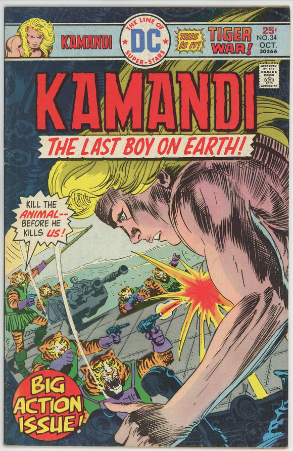 Kamandi #34 (1972) - 7.0 FN/VF *Pretty Pyra*