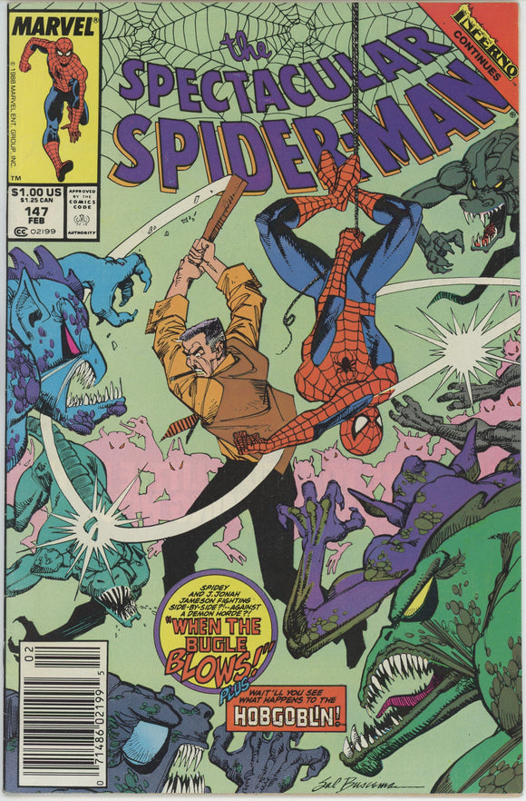 Spectacular Spider-Man #147 (1976) - 7.5 VF- *1st App Demogoblin* Newsstand