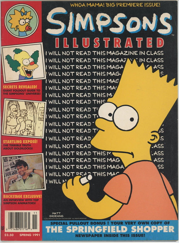 Simpsons Illustrated #1 (Spring 1991) - 6.5 FN+ *Magazine Size w/Poster*