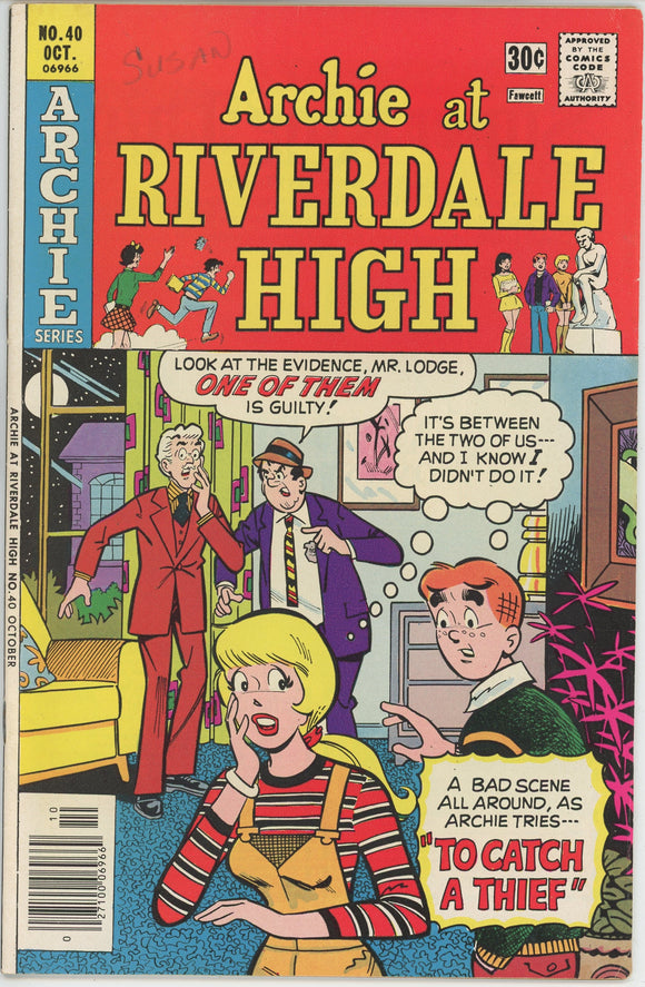 Archie at Riverdale High #40 (1972) - 6.0 FN *Springboard to Silence*