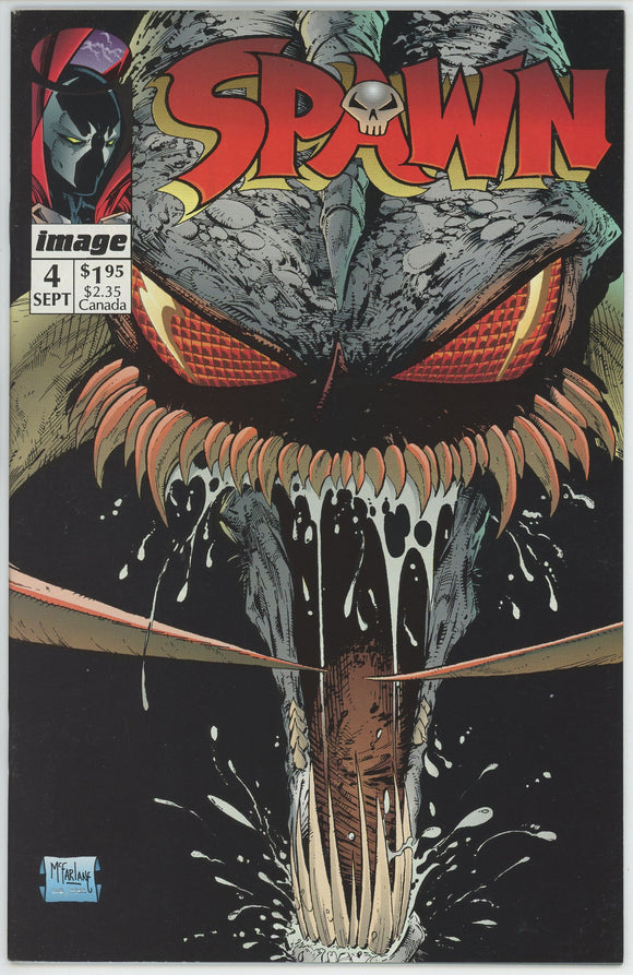 Spawn #4 (1992) - 9.2 NM- *Questions Part 4* W/Coupon