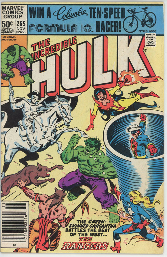 Incredible Hulk #265 (1962) - 7.0 FN/VF *1st Appearance Rangers*