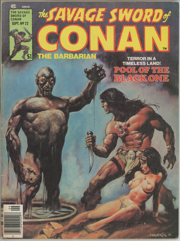 Savage Sword of Conan #22 (1970) - 6.0 FN *The Pool of the Black One*