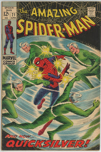 Amazing Spider Man #71 (1963) - 5.5 FN- *Great Quicksilver Cover*