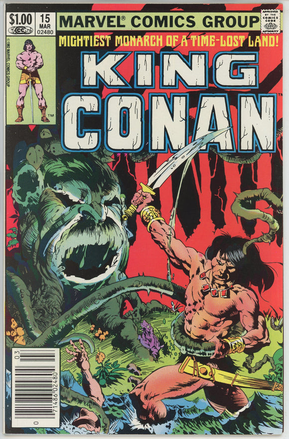 Conan the King #15 (1980) - 9.0 VF/NM *The Looters of R'Shann* Newsstand